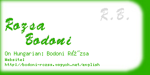 rozsa bodoni business card